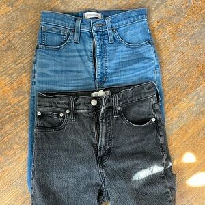 Two pairs of very gently worn madewell jeans, open to offers.